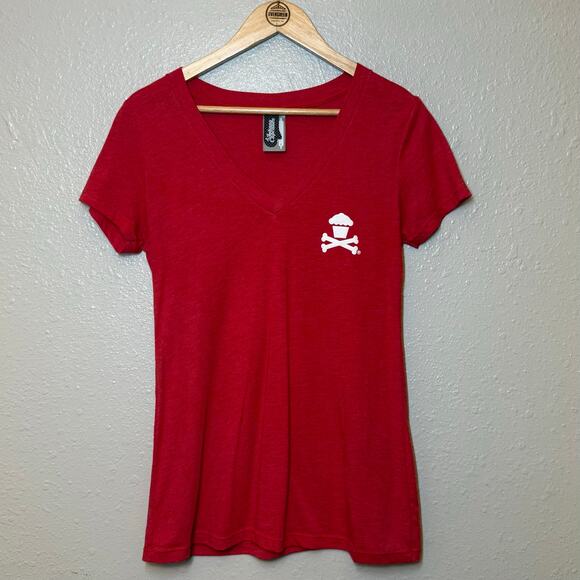 Johnny Cupcakes Crossbones Tee Short Sleeve 100% Cotton Boston Red Women’s Large - Picture 2 of 10
